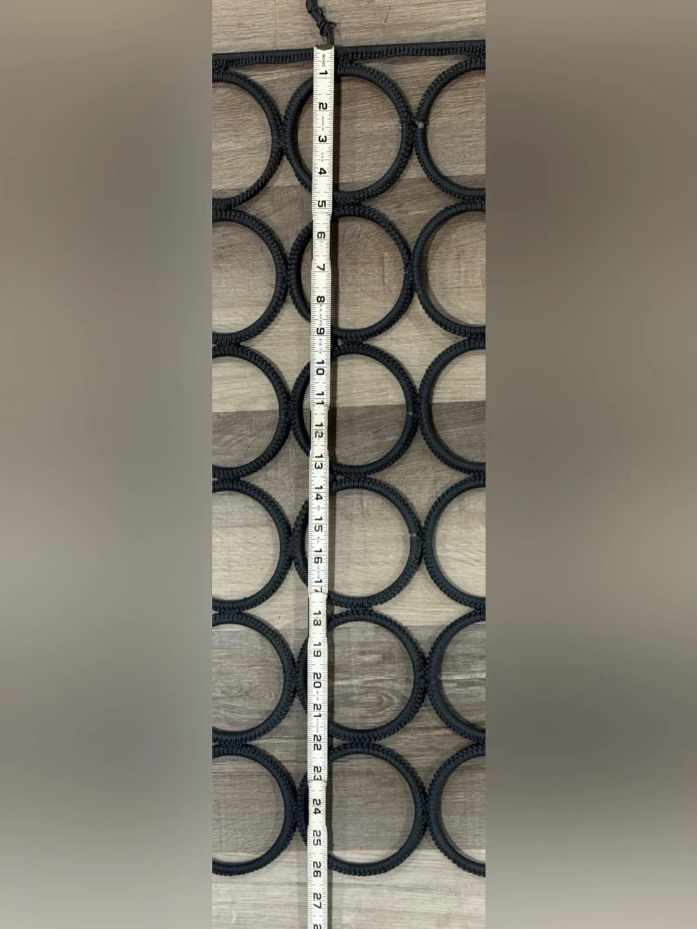 Textured scarf hanger with 18 spots